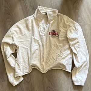 Topshop Cream High-Collar Pullover